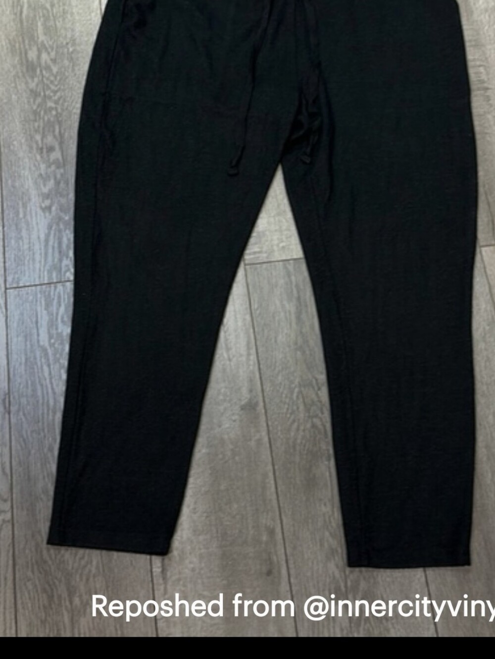 Black Women's Knit Drawstring Pants